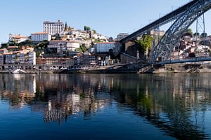 Ribeira and Dom I Bridge from Vila Nova de Gaia - Porto, Portugal - Copyright 2019 Ralph Velasco