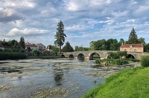 Riverfront and Bridge - Bourdeilles, France - Copyright 2019 Ralph Velasco